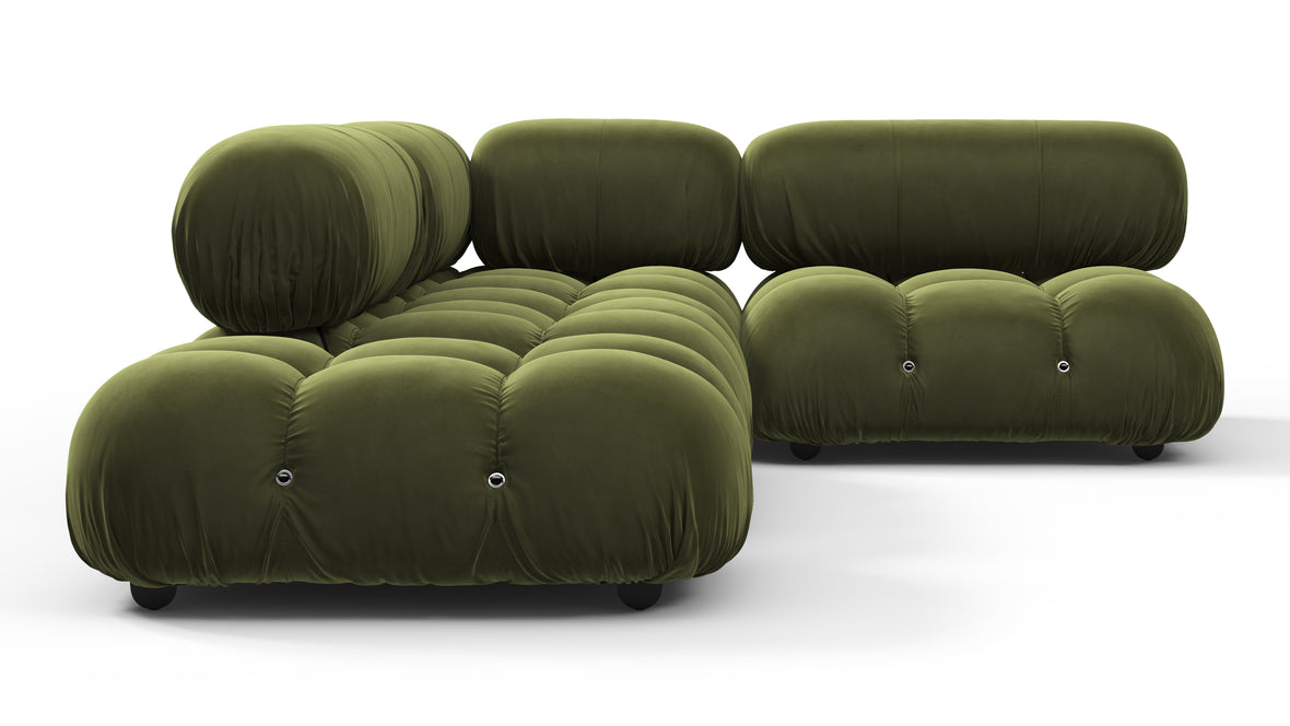 Bellini Sectional - Mario Bellini Sectional, Small Right Corner, Thyme Luxe Velvet