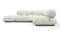 Bellini Sectional - Mario Bellini Sectional, Small Right Corner, White Boucle