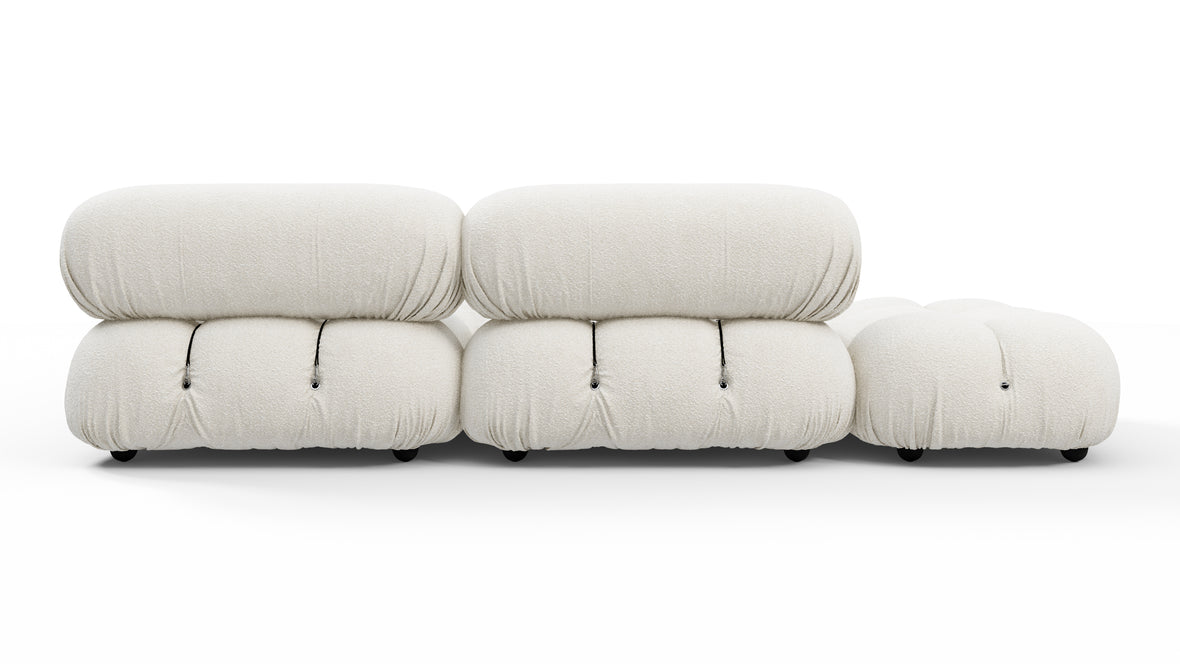 Bellini Sectional - Mario Bellini Sectional, Small Right Corner, White Boucle