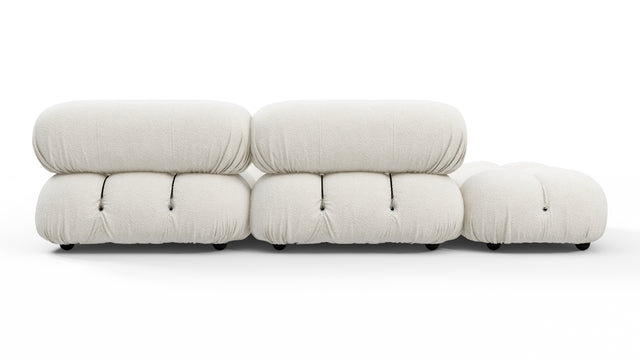 Bellini Sectional - Mario Bellini Sectional, Small Right Corner, White Boucle