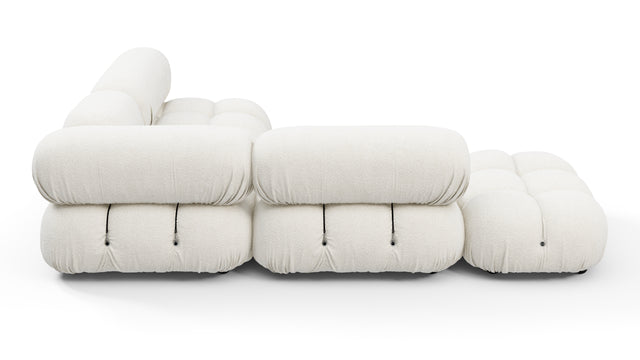 Bellini Sectional - Mario Bellini Sectional, Small Right Corner, White Boucle
