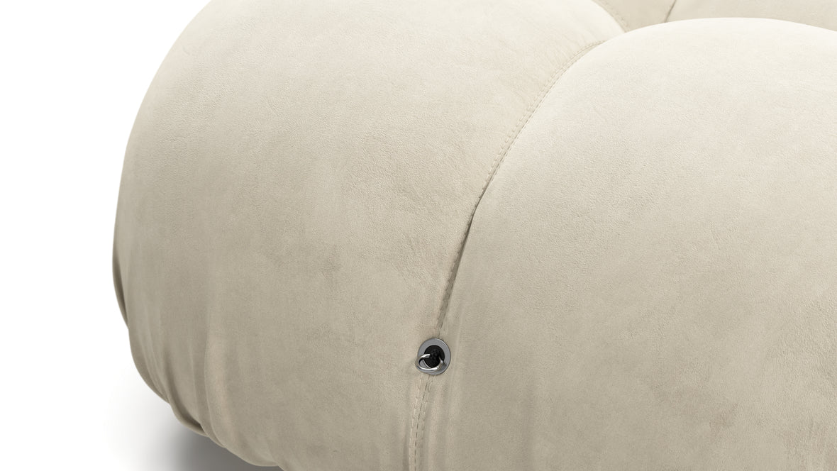 Bellini Sofa - Mario Bellini Open End Sofa, Left, Eggshell Vegan Suede