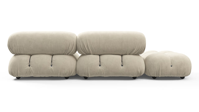 Bellini Sofa - Mario Bellini Open End Sofa, Left, Eggshell Vegan Suede