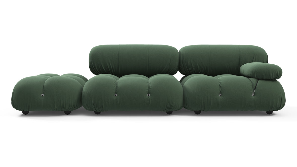 Bellini Sofa - Mario Bellini Open End Sofa, Left, Evergreen Brushed Weave