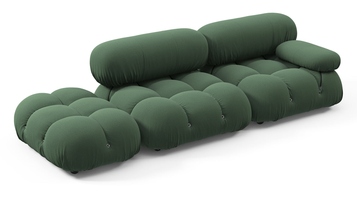 Bellini Sofa - Mario Bellini Open End Sofa, Left, Evergreen Brushed Weave