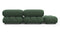 Bellini Sofa - Mario Bellini Open End Sofa, Left, Evergreen Brushed Weave