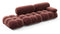 Bellini Sofa - Mario Bellini Open End Sofa, Left, Maroon Velvet