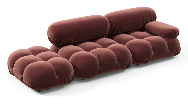 Bellini Sofa - Mario Bellini Open End Sofa, Left, Maroon Velvet