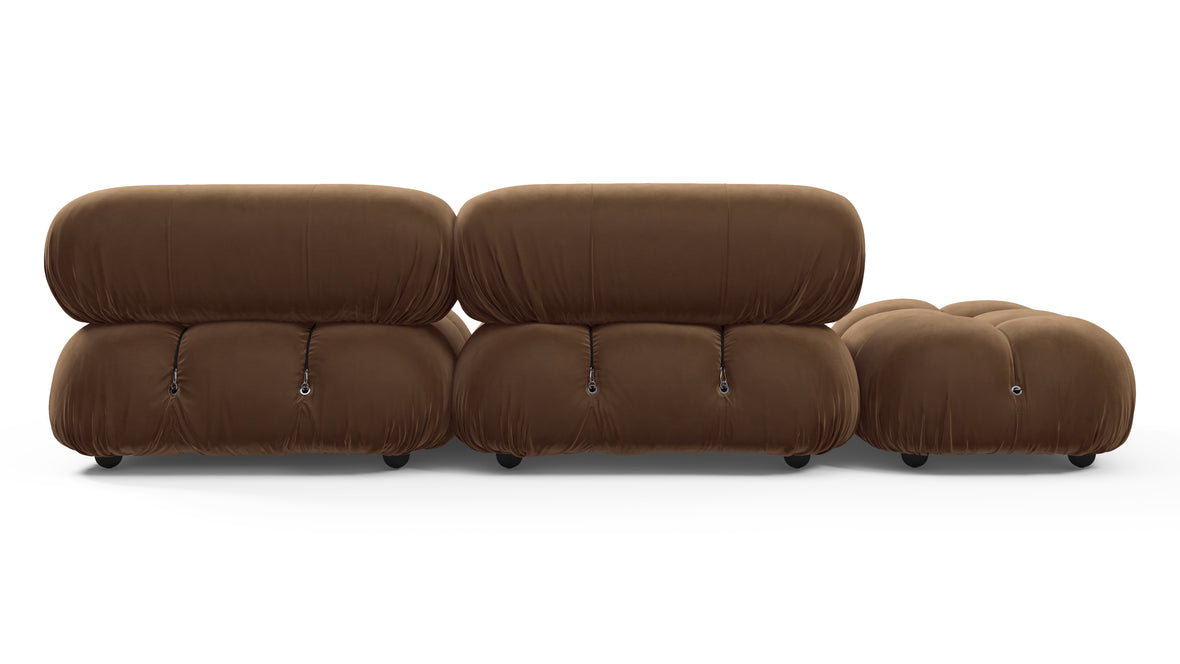Bellini Sofa - Mario Bellini Open End Sofa, Left, Mocha Velvet
