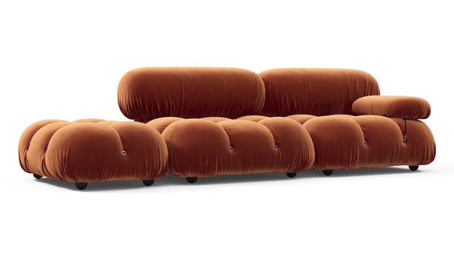 Bellini Sofa - Mario Bellini Open End Sofa, Left, Spice Velvet
