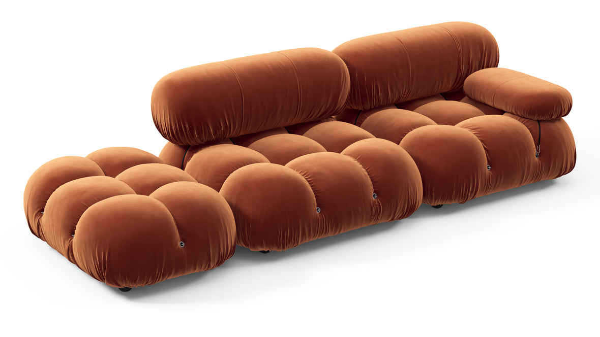Bellini Sofa - Mario Bellini Open End Sofa, Left, Spice Velvet