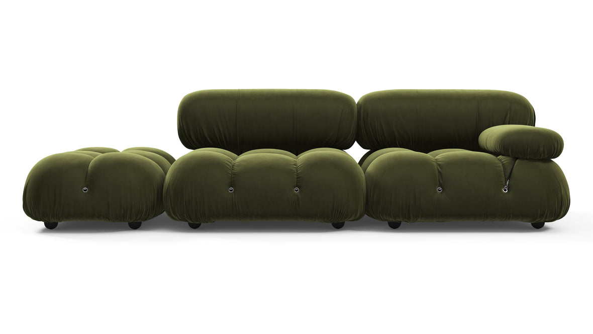 Bellini Sofa - Mario Bellini Open End Sofa, Left, Thyme Luxe Velvet
