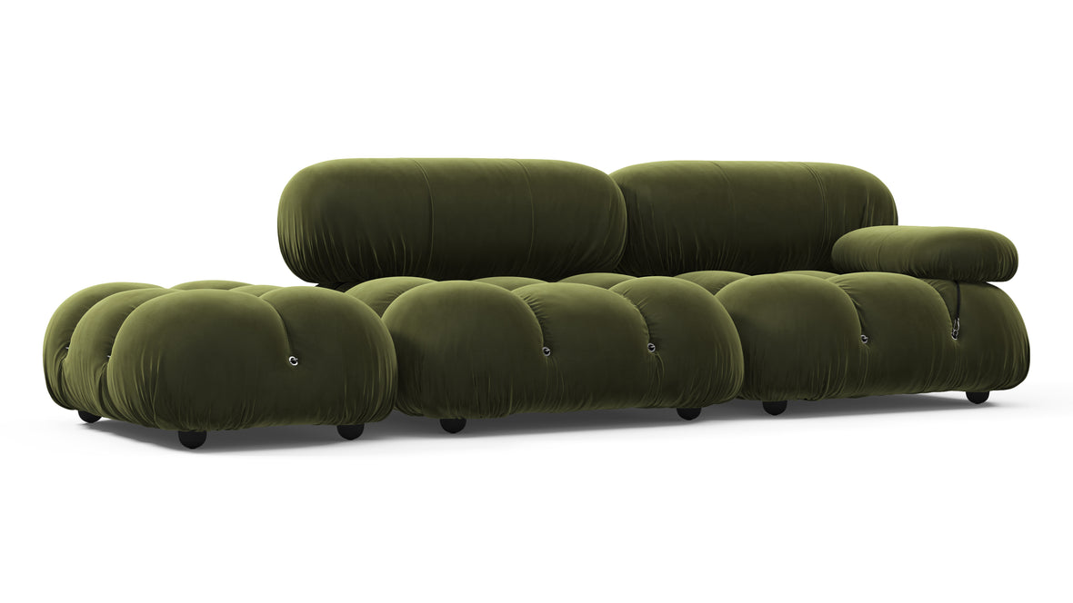 Bellini Sofa - Mario Bellini Open End Sofa, Left, Thyme Luxe Velvet