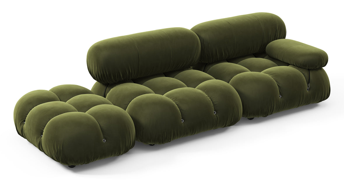 Bellini Sofa - Mario Bellini Open End Sofa, Left, Thyme Luxe Velvet