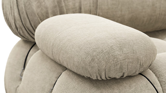Bellini Sofa - Mario Bellini Open End Sofa, Right, Beige Gray Chenille