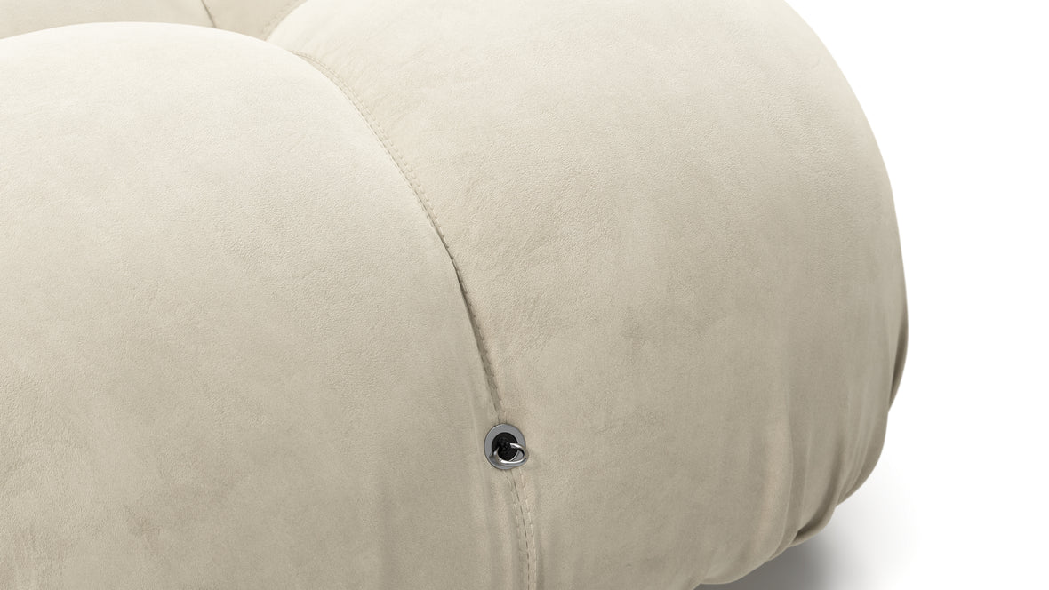 Bellini Sofa - Mario Bellini Open End Sofa, Right, Eggshell Vegan Suede