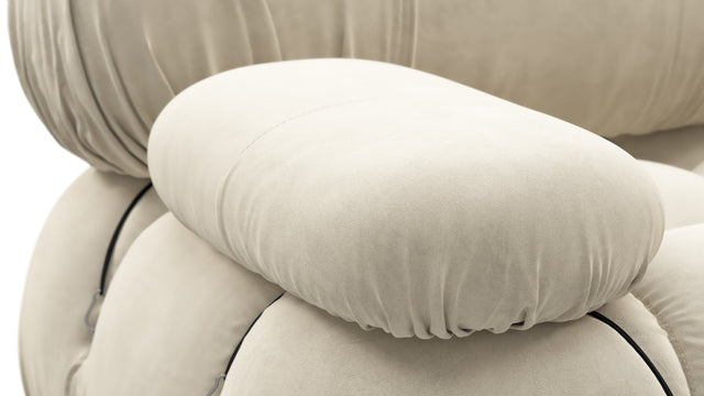 Bellini Sofa - Mario Bellini Open End Sofa, Right, Eggshell Vegan Suede