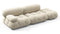Bellini Sofa - Mario Bellini Open End Sofa, Right, Eggshell Vegan Suede