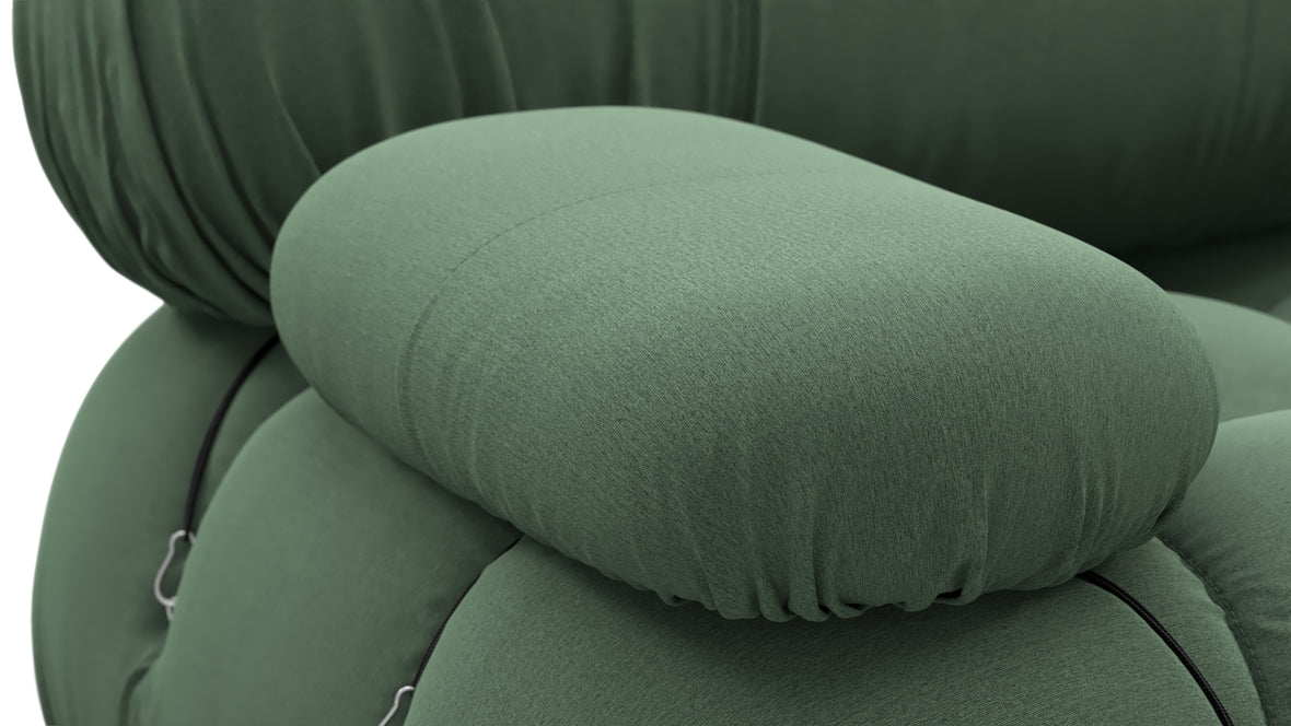 Bellini Sofa - Mario Bellini Open End Sofa, Right, Evergreen Brushed Weave