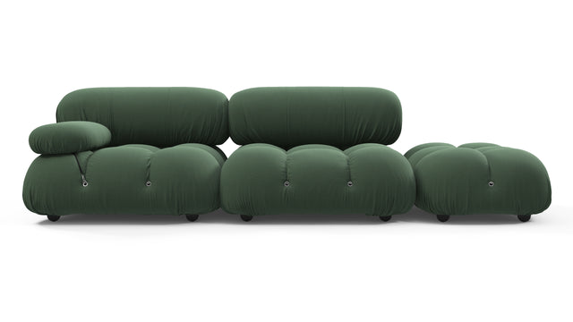 Bellini Sofa - Mario Bellini Open End Sofa, Right, Evergreen Brushed Weave