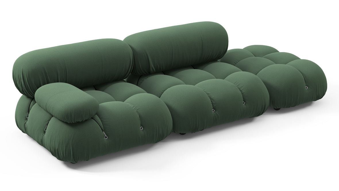 Bellini Sofa - Mario Bellini Open End Sofa, Right, Evergreen Brushed Weave