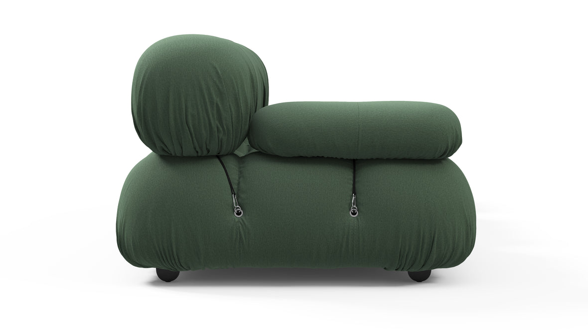 Bellini Sofa - Mario Bellini Open End Sofa, Right, Evergreen Brushed Weave