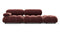 Bellini Sofa - Mario Bellini Open End Sofa, Right, Maroon Velvet