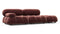 Bellini Sofa - Mario Bellini Open End Sofa, Right, Maroon Velvet