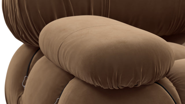 Bellini Sofa - Mario Bellini Open End Sofa, Right, Mocha Velvet