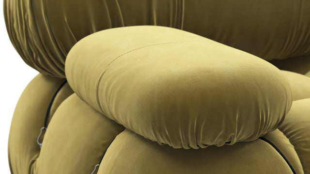 Bellini Sofa - Mario Bellini Open End Sofa, Right, Olive Gold Velvet