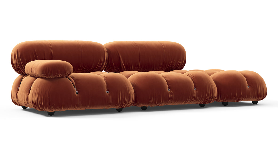 Bellini Sofa - Mario Bellini Open End Sofa, Right, Spice Velvet