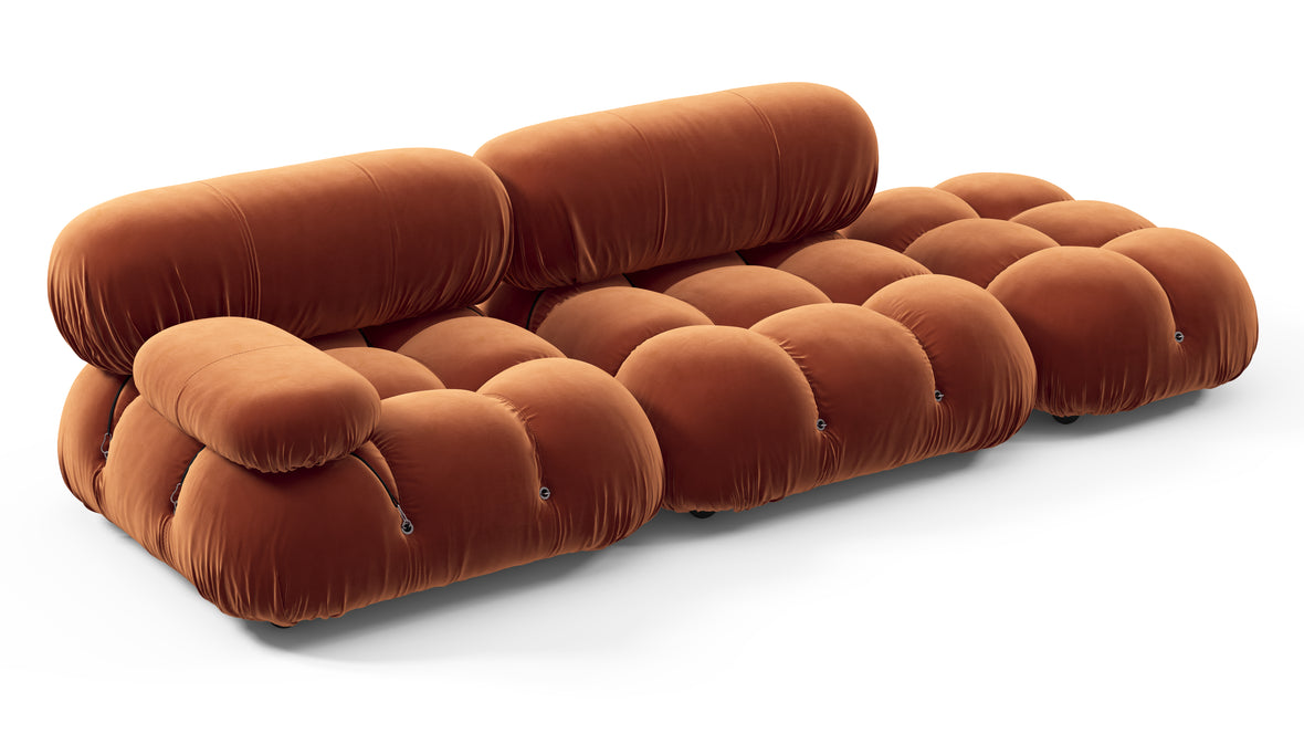 Bellini Sofa - Mario Bellini Open End Sofa, Right, Spice Velvet