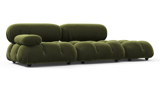 Bellini Sofa - Mario Bellini Open End Sofa, Right, Thyme Luxe Velvet