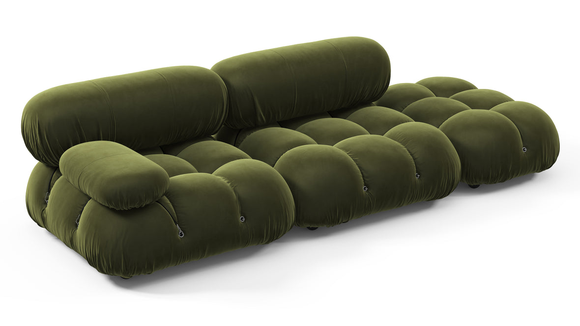 Bellini Sofa - Mario Bellini Open End Sofa, Right, Thyme Luxe Velvet