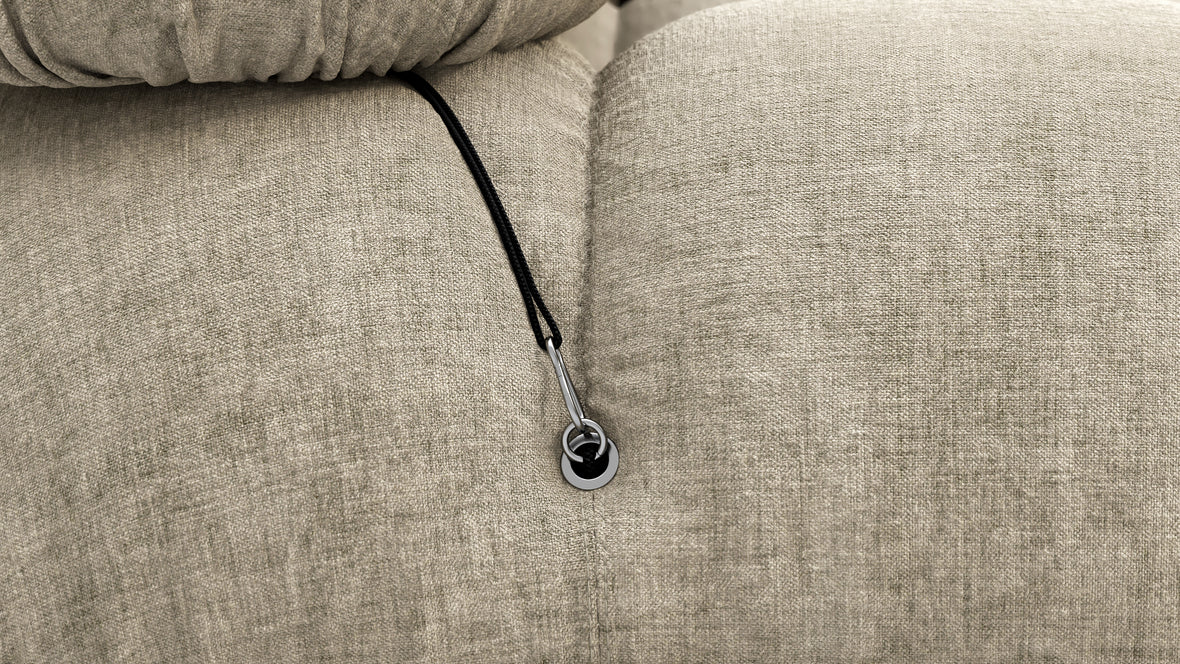 Bellini Sofa - Mario Bellini Three Seater Sofa, Beige Gray Chenille