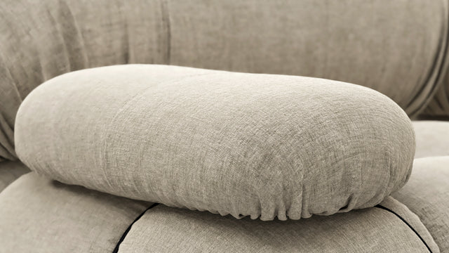 Bellini Sofa - Mario Bellini Three Seater Sofa, Beige Gray Chenille