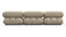 Bellini Sofa - Mario Bellini Three Seater Sofa, Beige Gray Chenille