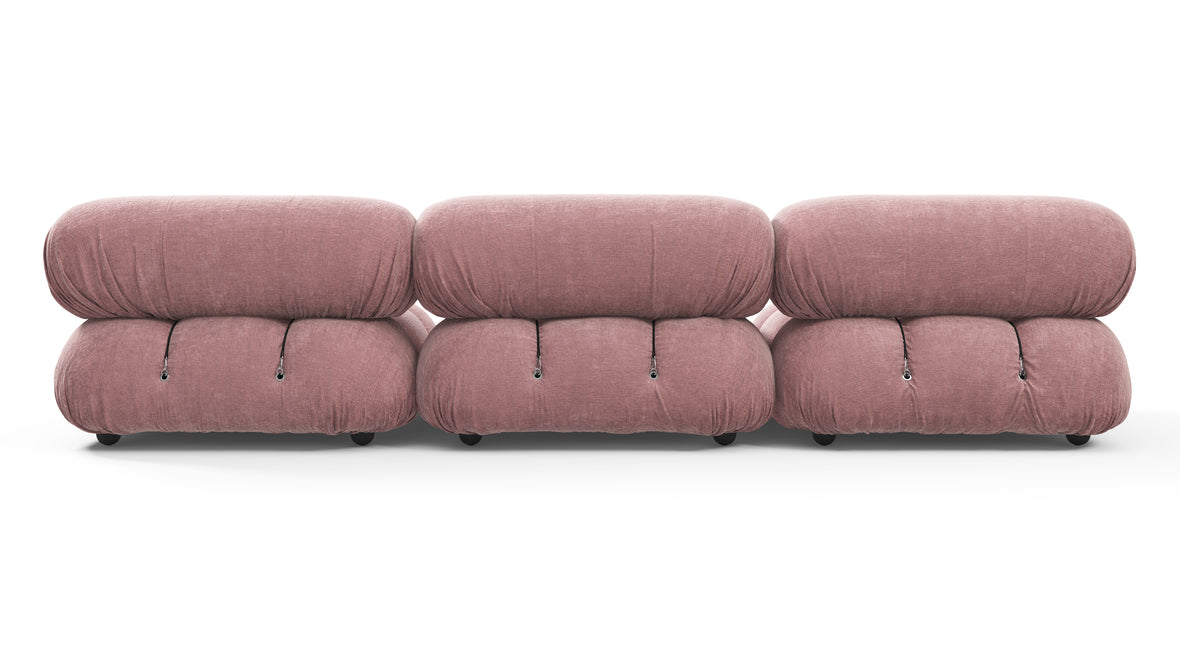 Bellini Sofa - Mario Bellini Three Seater Sofa, Dusty Pink Chenille