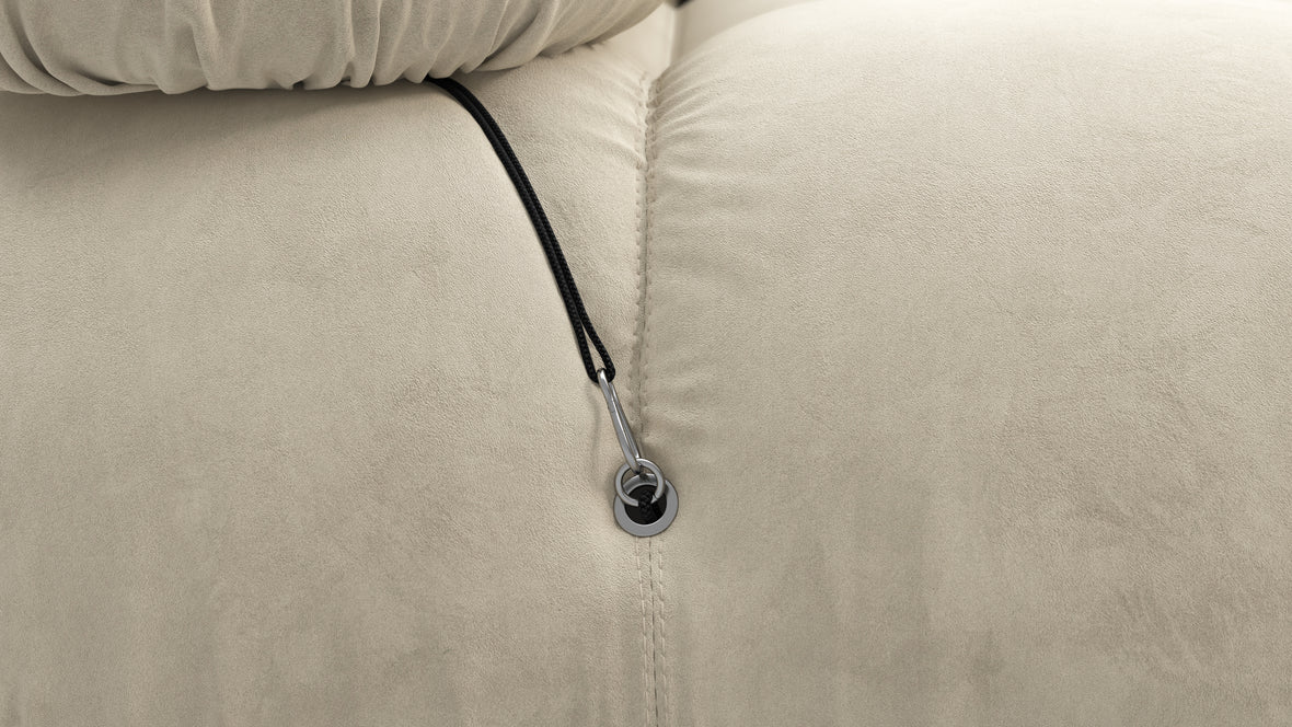 Bellini Sofa - Mario Bellini Three Seater Sofa, Eggshell Vegan Suede