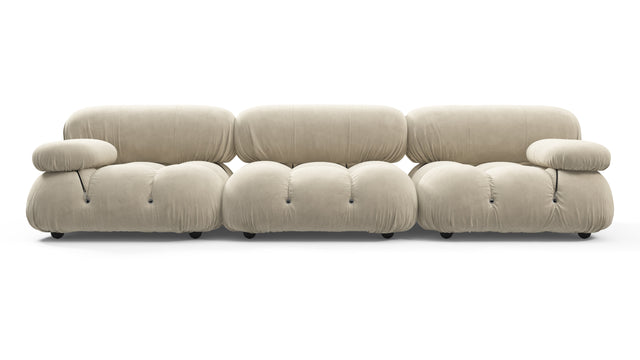 Bellini Sofa - Mario Bellini Three Seater Sofa, Eggshell Vegan Suede