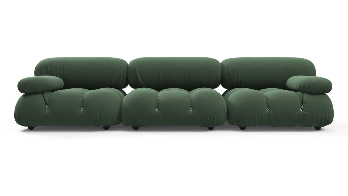 Bellini Sofa - Mario Bellini Three Seater Sofa, Evergreen Brushed Weave