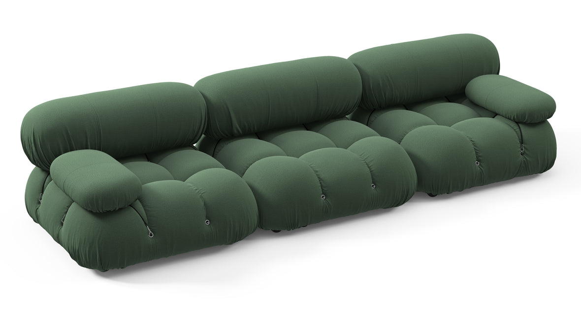 Bellini Sofa - Mario Bellini Three Seater Sofa, Evergreen Brushed Weave