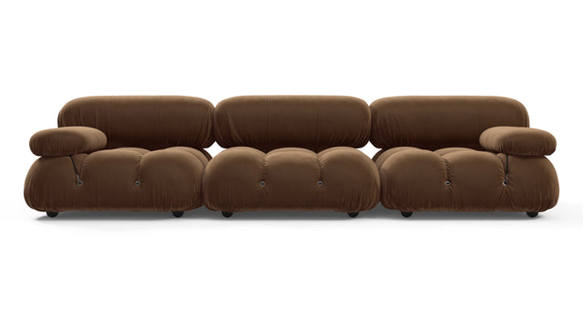 Bellini Sofa - Mario Bellini Three Seater Sofa, Mocha Velvet