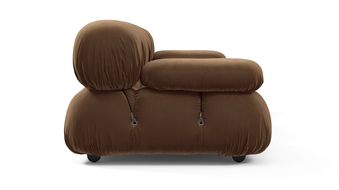Bellini Sofa - Mario Bellini Three Seater Sofa, Mocha Velvet