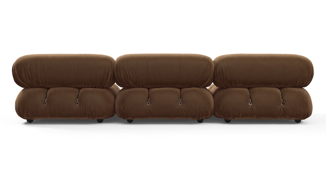 Bellini Sofa - Mario Bellini Three Seater Sofa, Mocha Velvet