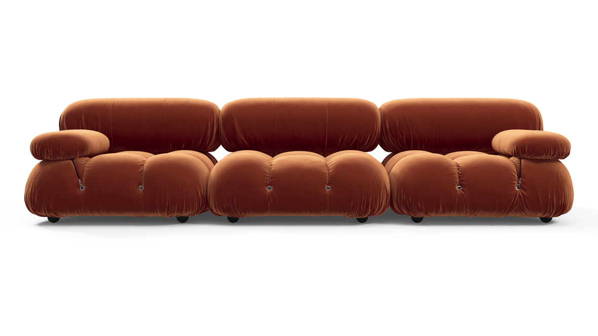 Bellini Sofa - Mario Bellini Three Seater Sofa, Spice Velvet