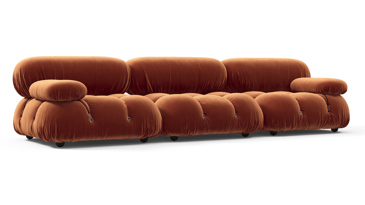 Bellini Sofa - Mario Bellini Three Seater Sofa, Spice Velvet