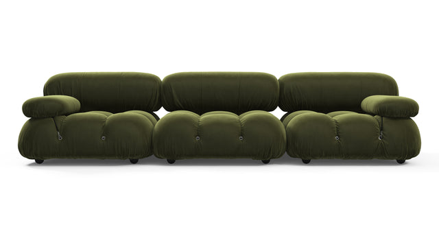 Bellini Sofa - Mario Bellini Three Seater Sofa, Thyme Luxe Velvet