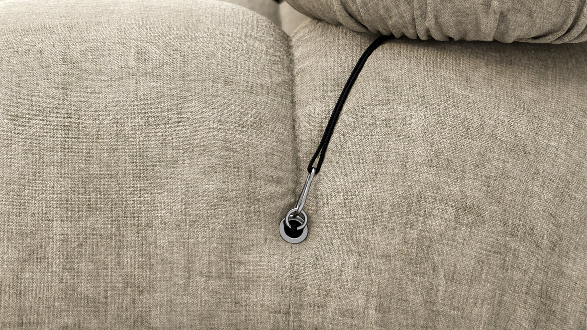 Bellini Sofa - Mario Bellini Two Seater Sofa, Beige Gray Chenille