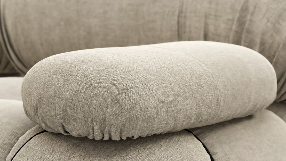 Bellini Sofa - Mario Bellini Two Seater Sofa, Beige Gray Chenille
